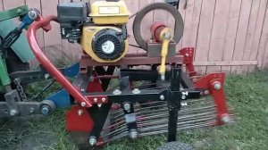 Самодельная грохотная картофелекопалка с ДВС после модернизации