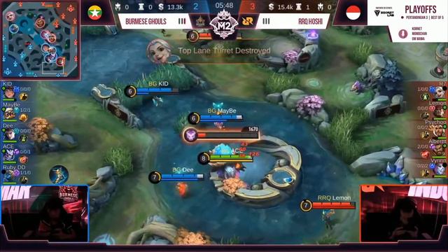 RRQ Hoshi vs Burmese Ghouls Game 2 M2 World Championship 2020 Playoffs - Mobile Legends Indonesia смотреть онлайн