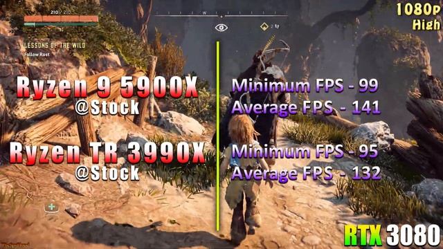Ryzen 9 5900X vs Ryzen TR 3990X | PC Gameplay Benchmark Test смотреть онлайн