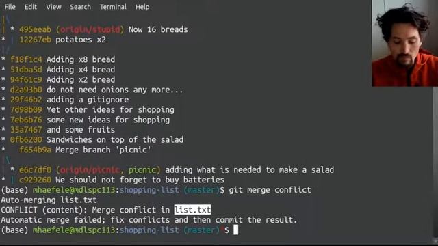 Git basics, conflicts смотреть онлайн
