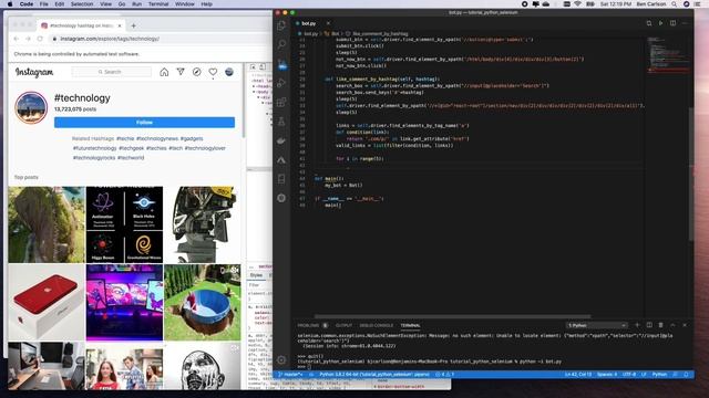 Python Automation With Selenium Part 2: Liking and Commenting смотреть онлайн