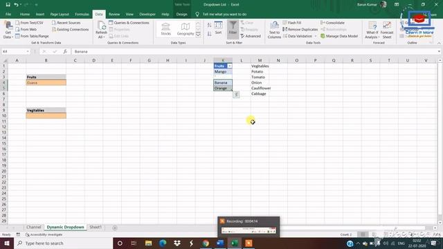 Excel Dropdown Part 2 How to add Dynamic Drop Down List смотреть онлайн