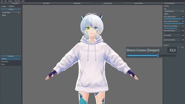 Туториал по одежде и эмоциям в VRoidStudio