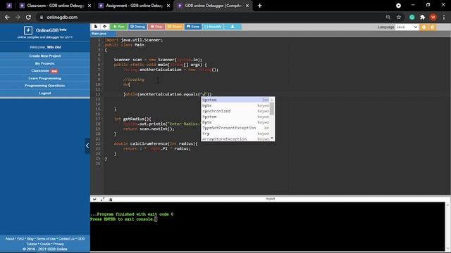 Ask user to do another calculation (Java) смотреть онлайн