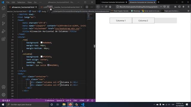 Desarrollo Web Desde Cero - Bootstrap - Grid - Alineación Horizontal de Columnas смотреть онлайн
