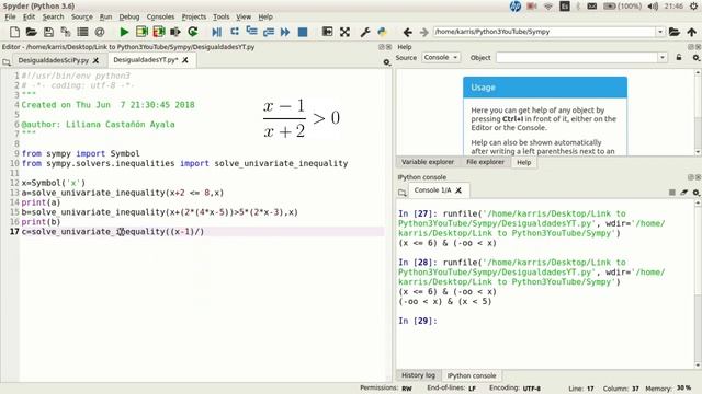 Resolver desigualdades | SymPy | Python | Ejemplos смотреть онлайн