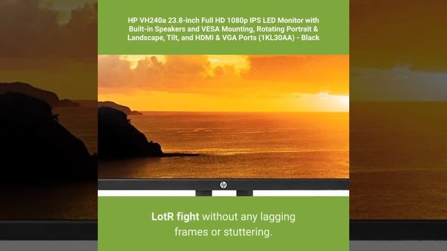 HP VH240a 23.8-inch Full HD 1080p IPS LED Monitor Review смотреть онлайн