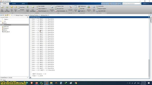 Bin packing problem using Meta-heuristic Algorithms Matlab Code смотреть онлайн