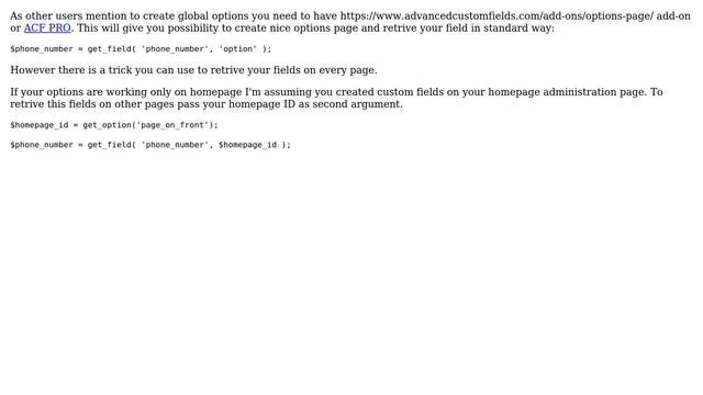 Wordpress: Using ACF to display data on all pages (3 Solutions!!) смотреть онлайн
