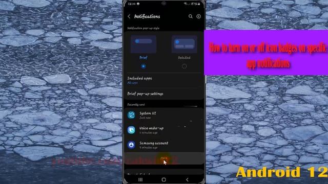How to turn on or off icon badges on specific app notifications in Samsung Galaxy S21 Plus смотреть онлайн