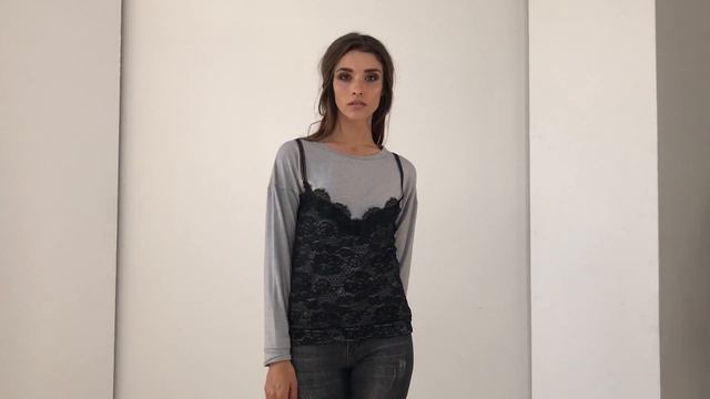Серая кофта с гипюром смотреть онлайн