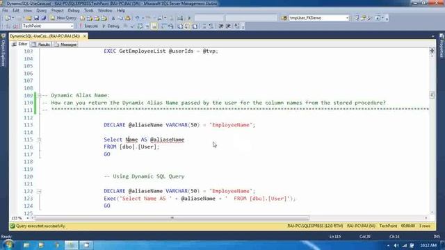 Dynamic Alias Name | Returning Dynamic Alias Name from Stored Procedure | Use of Dynamic SQL смотреть онлайн