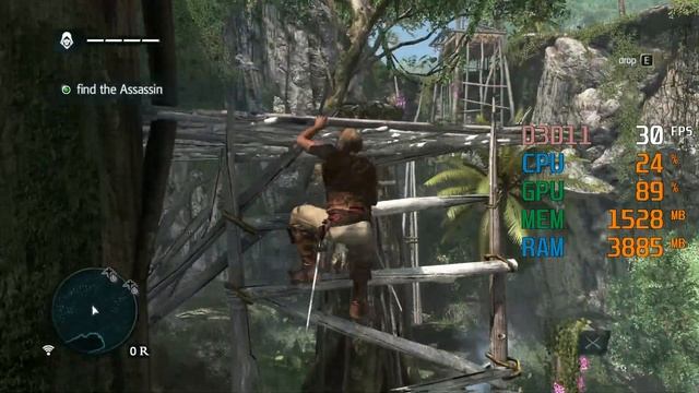GeForce GT 1030 -- AMD FX-8320 -- Assassin's Creed IV Black Flag FPS test смотреть онлайн