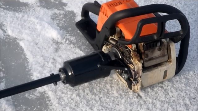 Насадка для бензопилы - ледобур, производство Ижтехмаш смотреть онлайн