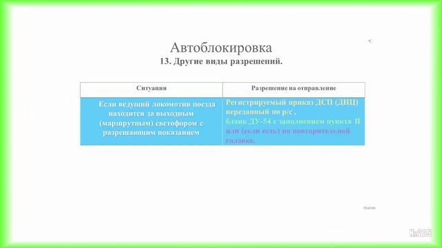 Организация движения поездов при АБ, часть 2. смотреть онлайн