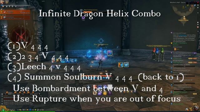 【Blade&Soul】Warlock Combo & Infinite Dragon Helix combo [max damage] смотреть онлайн