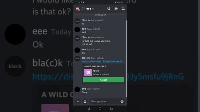 gifting nitro to a random person from sounds world... смотреть онлайн