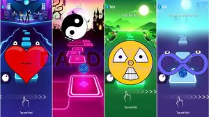 Symbol Lore Battle in Tiles Hop | Heart vs Yin Yang vs Radiation Sign vs Infinity (Symbol Lore Full