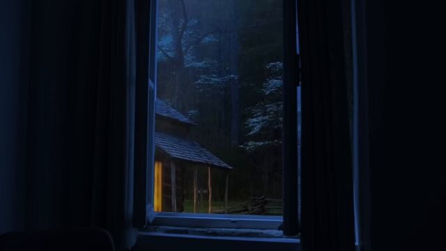 Rolling Thunder - Window Thunderstorm - 30 Minutes Rain Sounds for Sleep смотреть онлайн