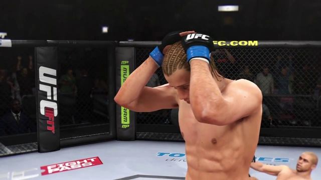 "KNOCKOUT KINGZ" URIJAH FABER VS RENAN BARAO EA SPORTS UFC ONLINE RANK MATCH смотреть онлайн