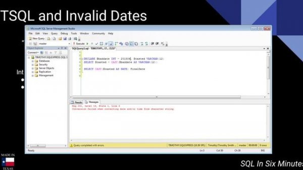 Error: "The conversion of a varchar data type to a datetime data type resulted in an ..."