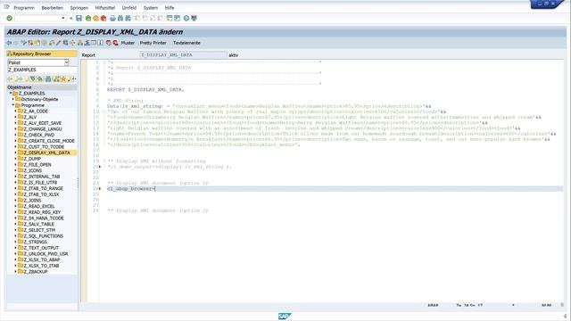 How to Display XML String in ABAP [english] смотреть онлайн