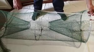 Мережа рыболовная продольная (3 бочки, 2 крыла), цилиндрическая