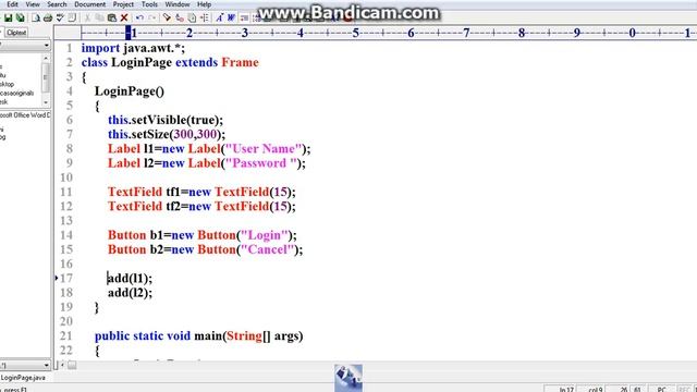 how to create a login page using awt смотреть онлайн
