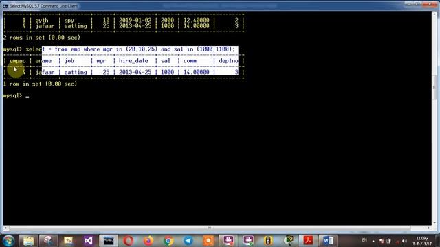 7- قواعد بيانات ايعاز الدالتين (Between & in ) | Data base | MySQL server смотреть онлайн