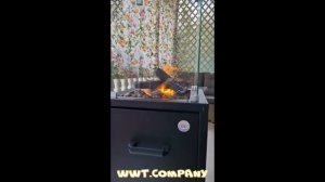Уличный газовый обогреватель камин WWT 13K Black