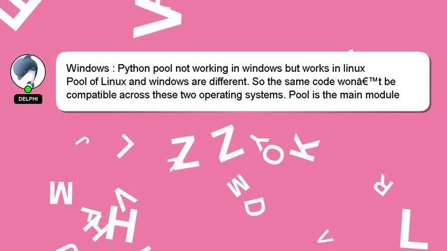 Windows : Python pool not working in windows but works in linux смотреть онлайн
