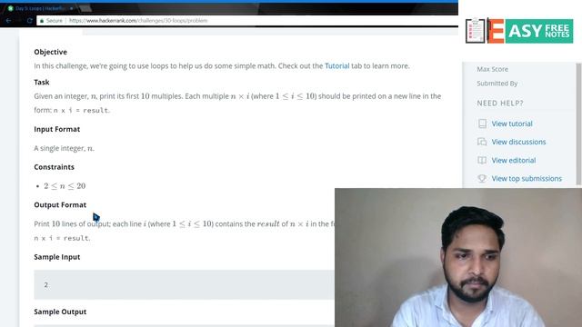 Day 5 : Loops ,30 days of code Challenge(Hackerrank) in JAVA смотреть онлайн
