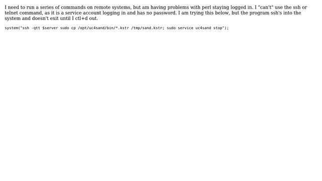 Unix & Linux: Perl run command on remote system смотреть онлайн