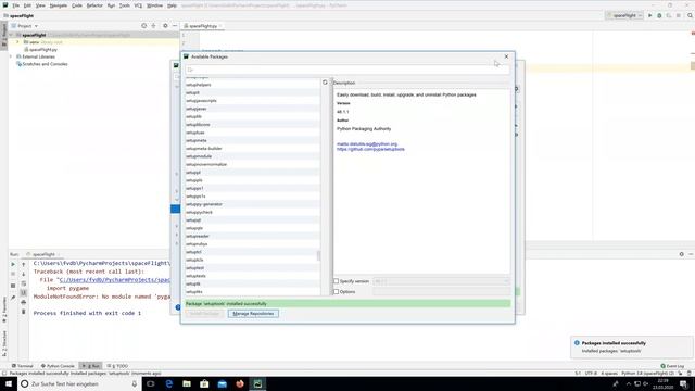 001 - Installation von pygame unter der Entwicklungsumgebung pyCharm смотреть онлайн