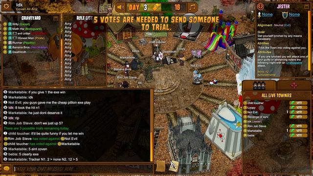 When Your Target Dies N1... | Town of Salem (Coven All Any) смотреть онлайн