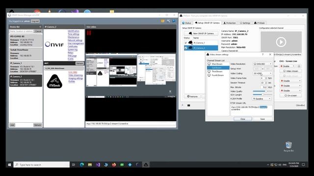 Retrieve ITVDesk RTSP urls from Onvif Device Manager and make test stream смотреть онлайн