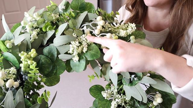 Green Eucalyptus Leaf Wreath Review | Vlorart 24 Inch Artificial Spring Summer Wreath Greenery смотреть онлайн