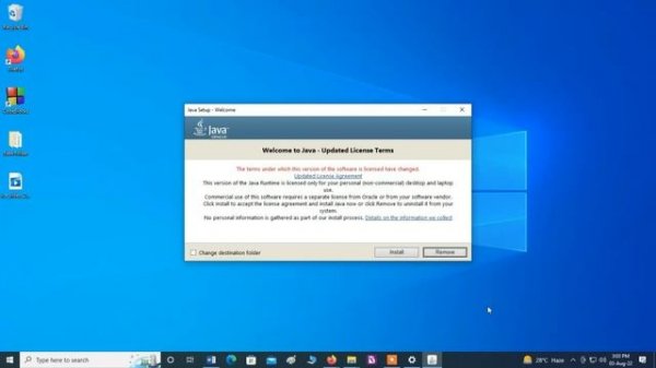 How to download and Install Java JRE on Windows 10