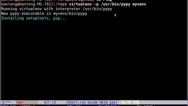 Python Creating virtualenv with pypy смотреть онлайн