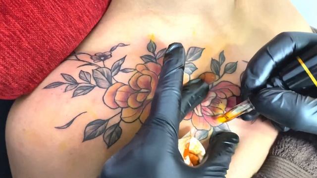 Chest Flower Tattoo Design #tattooartist #ink #tattoodesign #inklover #tattoolover #inkedlife