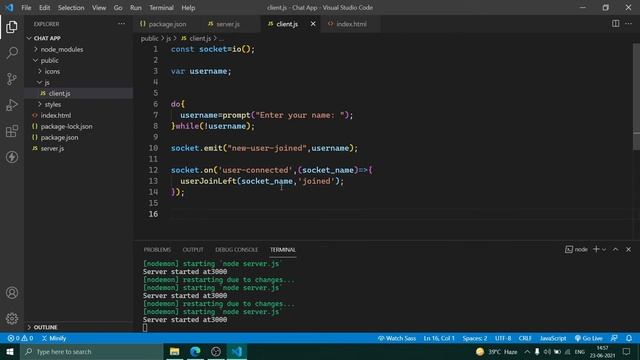 Realtime Chat Application using nodejs and socketio смотреть онлайн