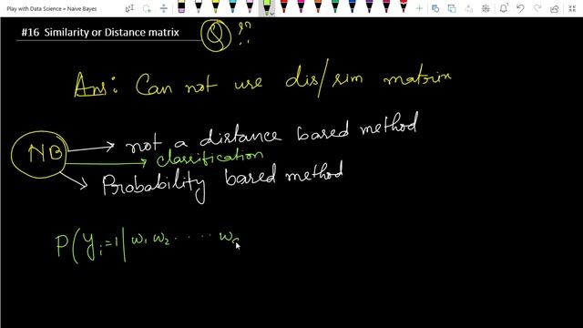 Similarity or Distance matrix | Naïve Bayes | Lec 16 смотреть онлайн