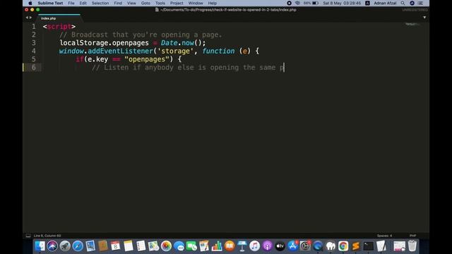 Check if user has opened 2 tabs at the same time - Javascript смотреть онлайн