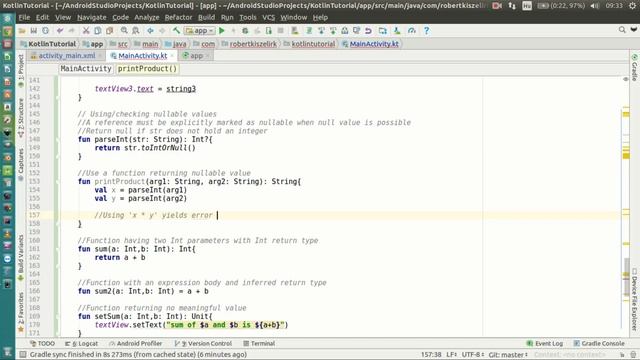Android Kotlin Tutorial #013- Basic Syntax - Nullable values смотреть онлайн