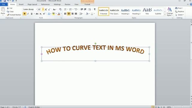 How to Write Curve Text in MS Word смотреть онлайн