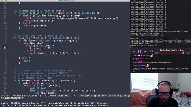 ? Binary Search Tree in Rust! DATA STRUCTURES PART 7.3 - Rust n00bery - Rust OSS - Rust DSA смотреть онлайн