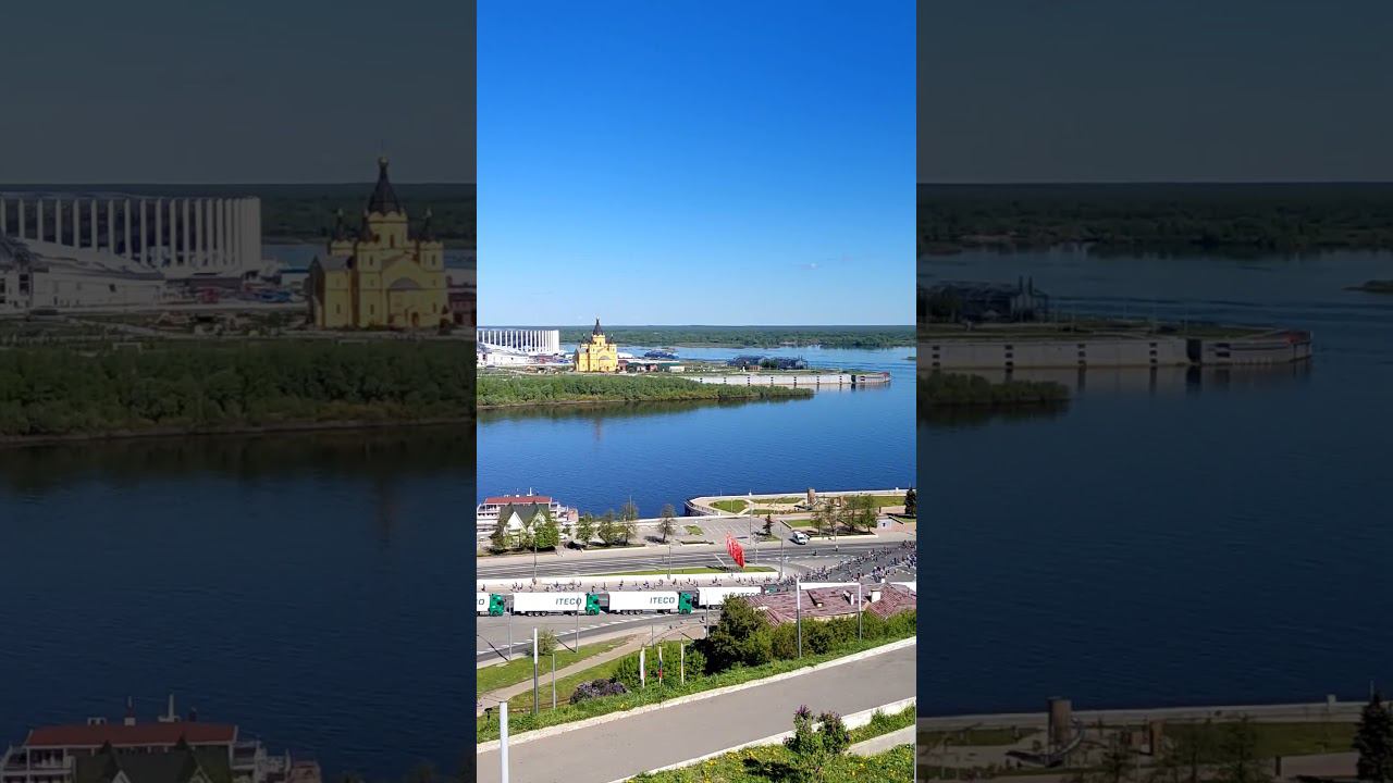 Нижний Новгород Стрелка. р Ока+рВолга смотреть онлайн