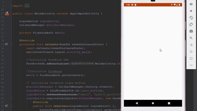 Sign in with Facebook + Firebase - Implement Facebook SDK 3 | Part 7 смотреть онлайн