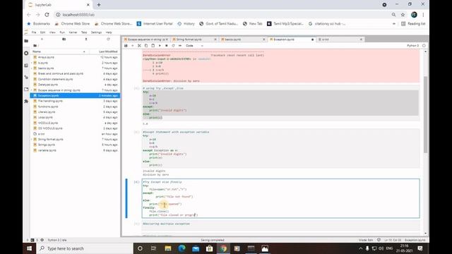 Exception handling in python смотреть онлайн