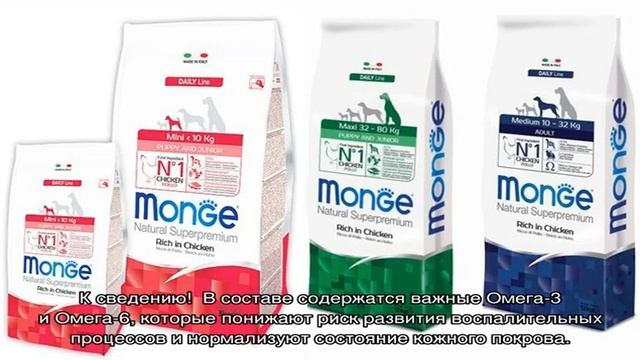 Monge: корм для собак для мелких и крупных пород смотреть онлайн